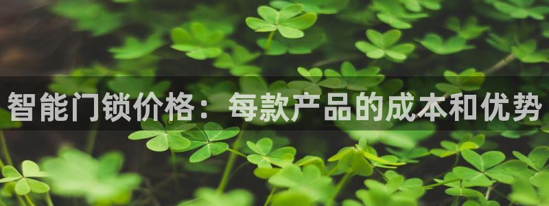 开丰娱乐官网登录平台：智能门锁价格：每款产品的成本和优势