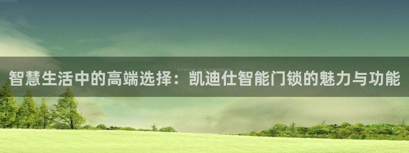 开丰娱乐平台登录网址：智慧生活中的高端选择：凯迪仕智能门锁的