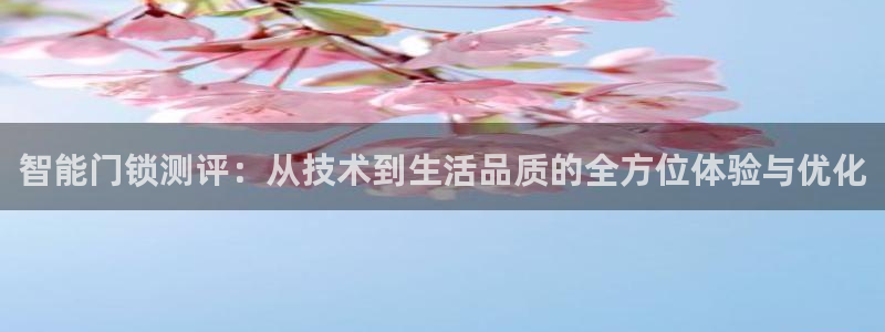 开丰娱乐上7O667：智能门锁测评：从技术到生活品质的全方位