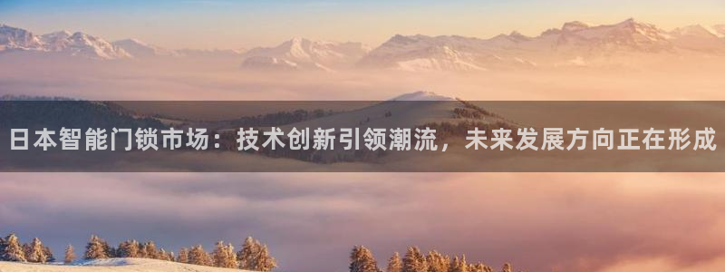开丰娱乐登入地址：日本智能门锁市场：技术创新引领潮流，未来发