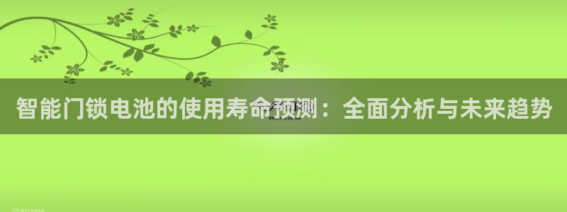 开丰娱乐天富娱乐：智能门锁电池的使用寿命预测：全面分析与未来