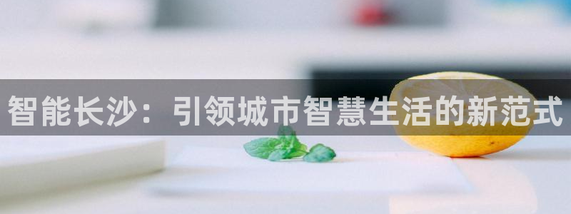 开丰娱乐登陆地址：智能长沙：引领城市智慧生活的新范式