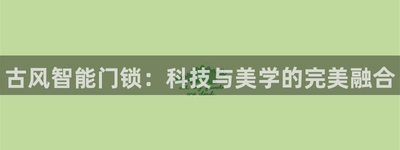 开丰娱乐最新活动：古风智能门锁：科技与美学的完美融合