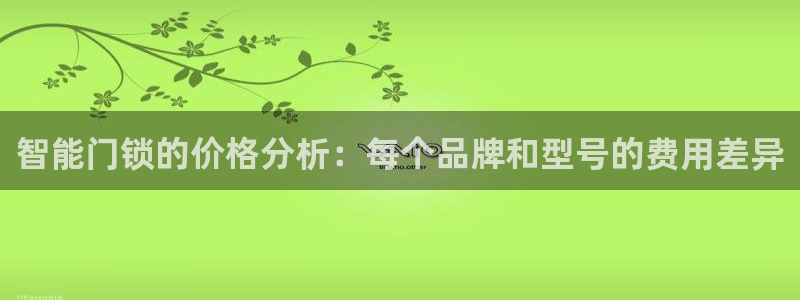 开丰娱乐月：智能门锁的价格分析：每个品牌和型号的费用差异