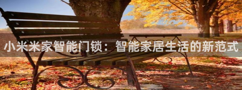 开丰娱乐平台登录：小米米家智能门锁：智能家居生活的新范式