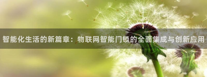 开丰娱乐右7O667：智能化生活的新篇章：物联网智能门锁的全