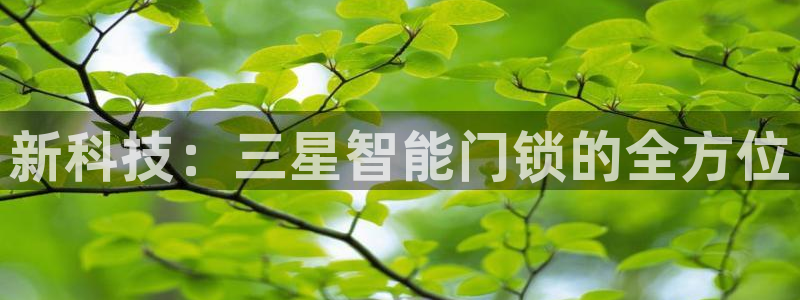 开丰娱乐左7O667：新科技：三星智能门锁的全方位